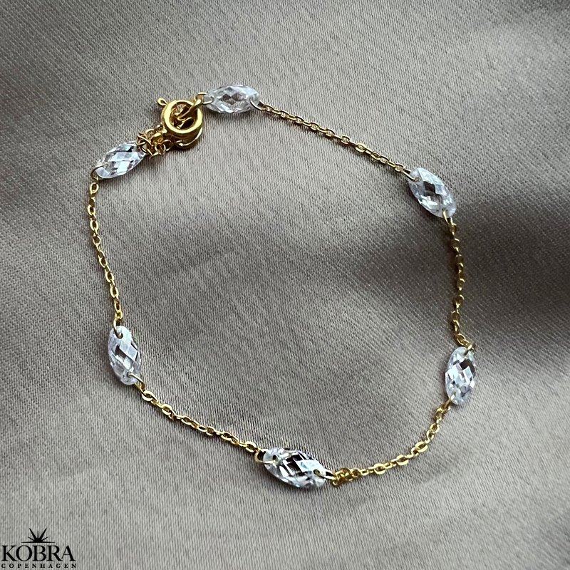 "Kimberly" gold bracelet with zirconia stones
