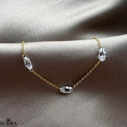 "Kimberly" gold bracelet with zirconia stones