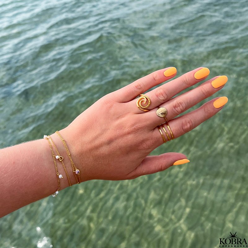 "Viana" unik forgyldt spiral ring