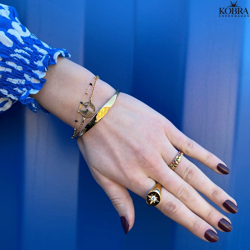 "Payton" guld armbnd med gravering