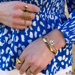 "Payton" guld armbnd med gravering