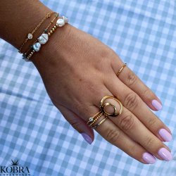 "Rio" 18 carat gold plated circle ring