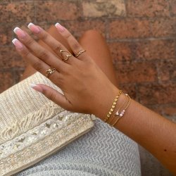 "Angel Heart" armb�nd i 18k forgyldt