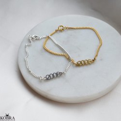 "Manhattan" hndlavet slv armbnd med dit rstal p 2 mm panzerkde