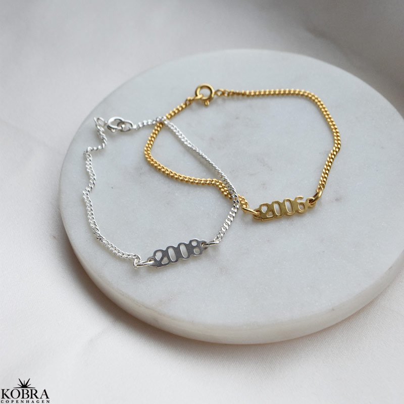 "Manhattan" hndlavet slv armbnd med dit rstal p 2 mm panzerkde