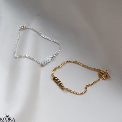 "Manhattan" hndlavet slv armbnd med dit rstal p 2 mm panzerkde