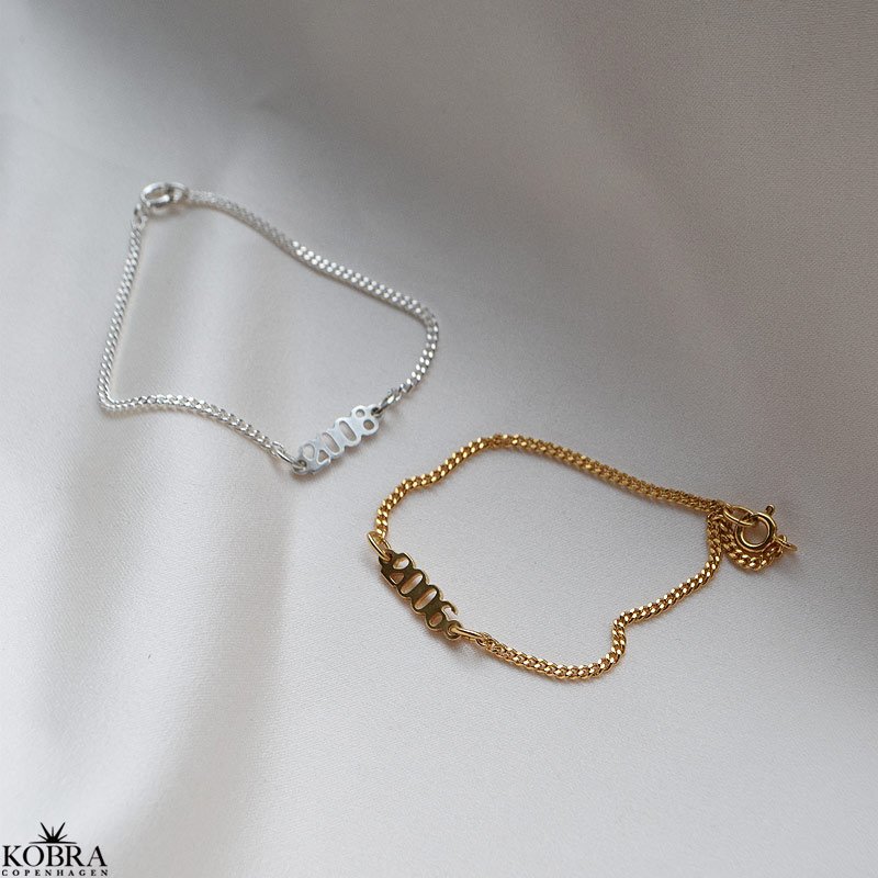 "Manhattan" hndlavet slv armbnd med dit rstal p 2 mm panzerkde