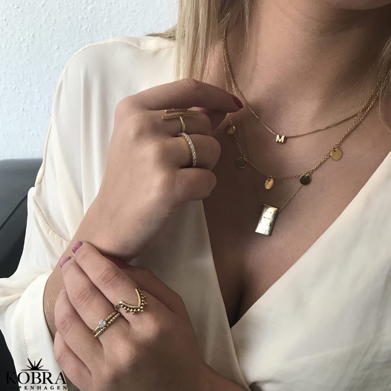 "Element"  gold-bar necklace including engraving