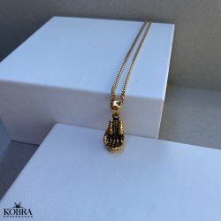 "Boxing" guldhalskde med boksehandske