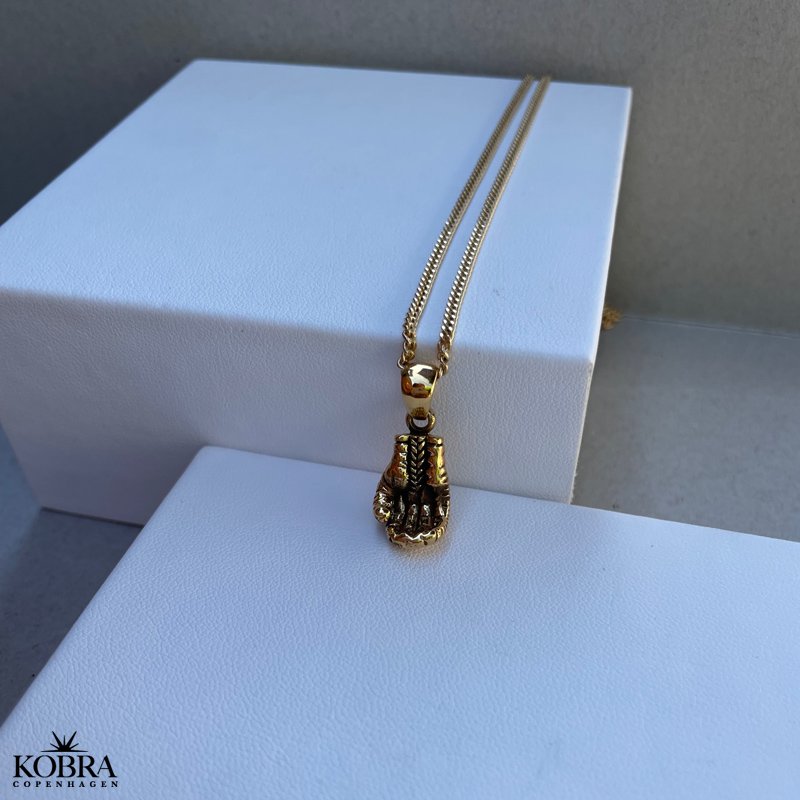 "Boxing" guldhalskde med boksehandske