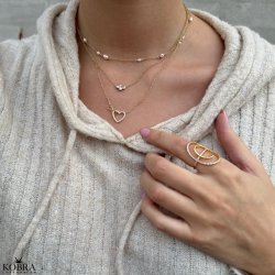 "Corina" forgyldt ring med zirkonia sten