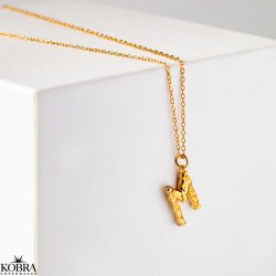 "Atlas" necklace with your letter in 18 carat gold-plated