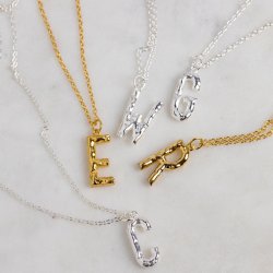 "Atlas" necklace with your letter in 18 carat gold-plated