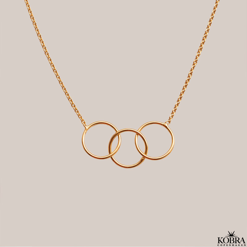 "Olympia" guld halskde med guld ringe