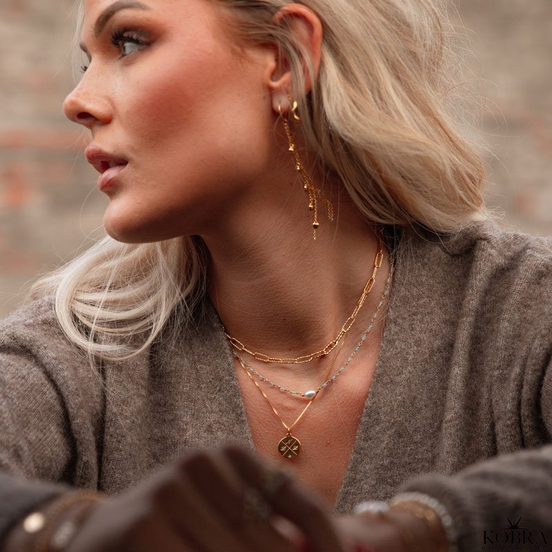 "Kenya" 18 karat forgyldt kde halskde / choker