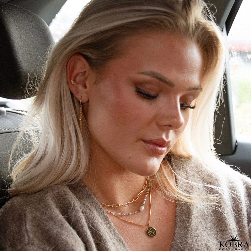 "Kenya" 18 karat forgyldt kde halskde / choker