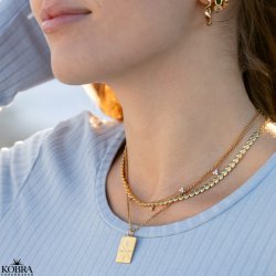 "Heartless" 18 karat forgyldt hjerte halskde / choker 