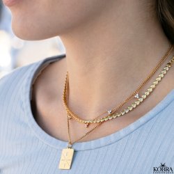 "Heartless" 18 karat forgyldt hjerte halskde / choker 