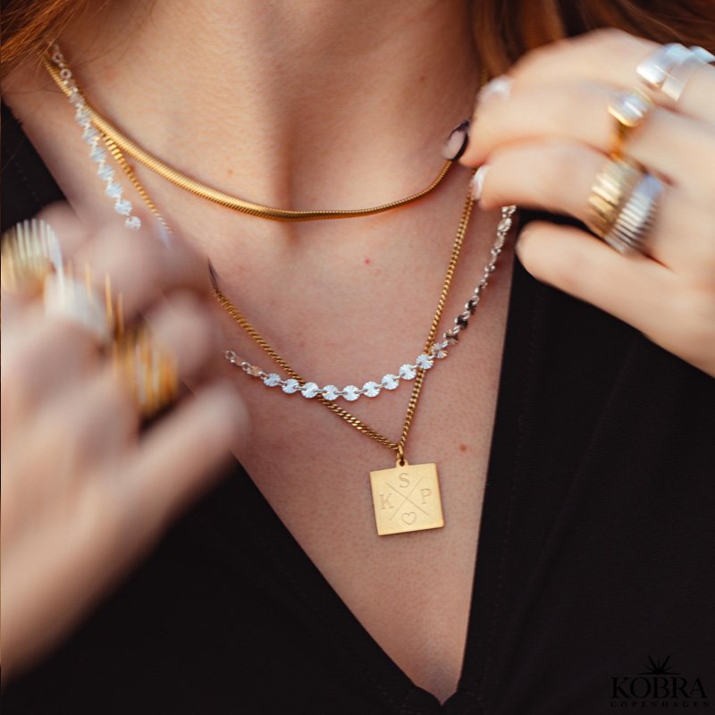 "Reece" 4 mm necklace in gold plated