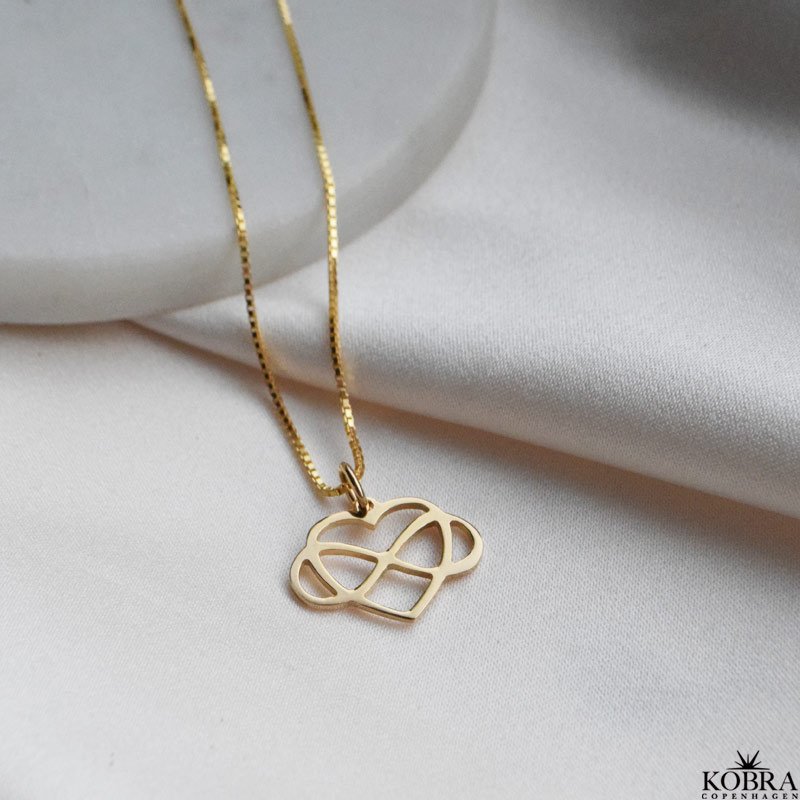 "Infinity Heart" handmade gold necklace