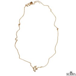 "Falcon" guld halskde med lille Svale