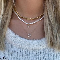 "Panzer" 18 carat gold plated chunky panzer necklace