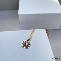 "Icon" 18 karat forgyldt stjernetegnshalskde med panzerkde