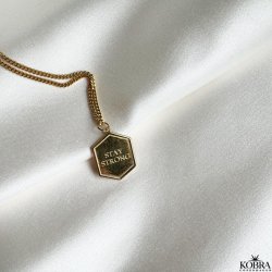 "Hero" guld halskde til mnd inklusiv personlig gravering