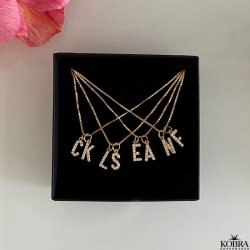 "Alias" gold necklace with your letter