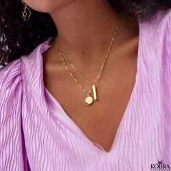 "Blaze" 18 carat gold plated necklace with Tree of Life