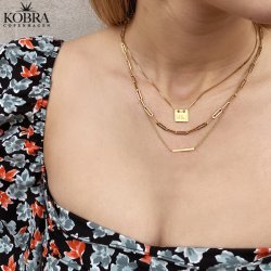 "Holly" Necklace in 14 carat gold plated sterling silver