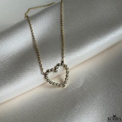  "Dear" beautiful gold necklace with heart