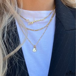 "Memories" gold heart necklace