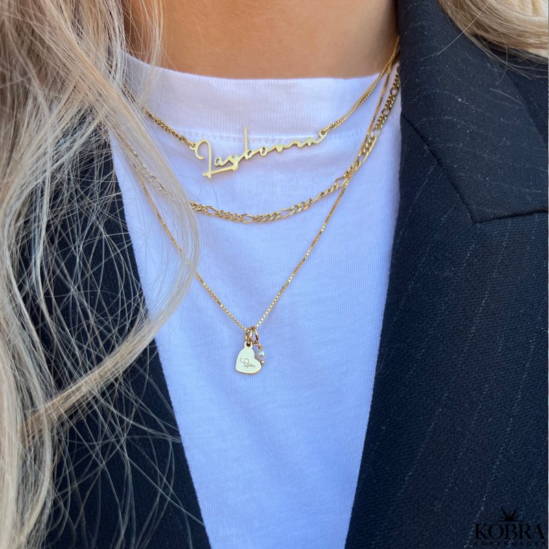 "Memories" gold heart necklace