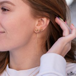 "Liva" mini ørestikker med små guld hjerter