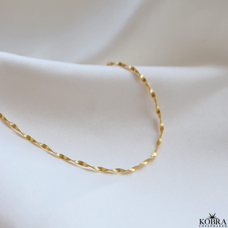 "Singapore" 18 karat forgyldt snoet kde