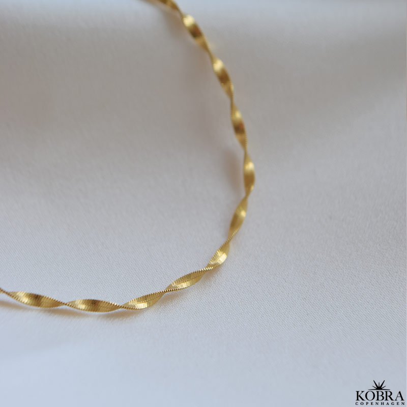 "Singapore" 18 karat forgyldt snoet kde