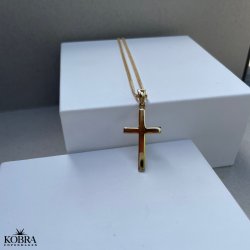 "Promise" gold plated cross necklace for men