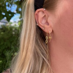 "DNA" twisted earrings in gold