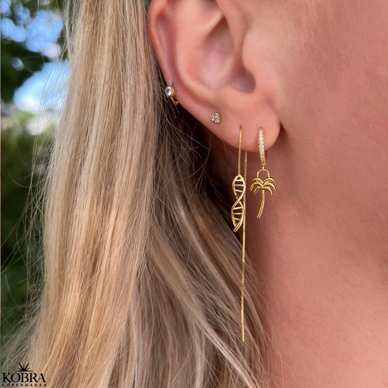 "DNA" twisted earrings in gold
