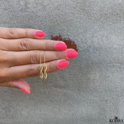"DNA" twisted earrings in gold