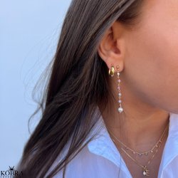 "Lagoon" smukke perle reringe med rosa quarts og hvide ferskvandsperler