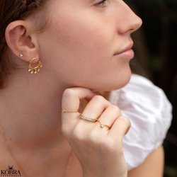 "Kikki" Hjertering med kde  18 k forgyldt