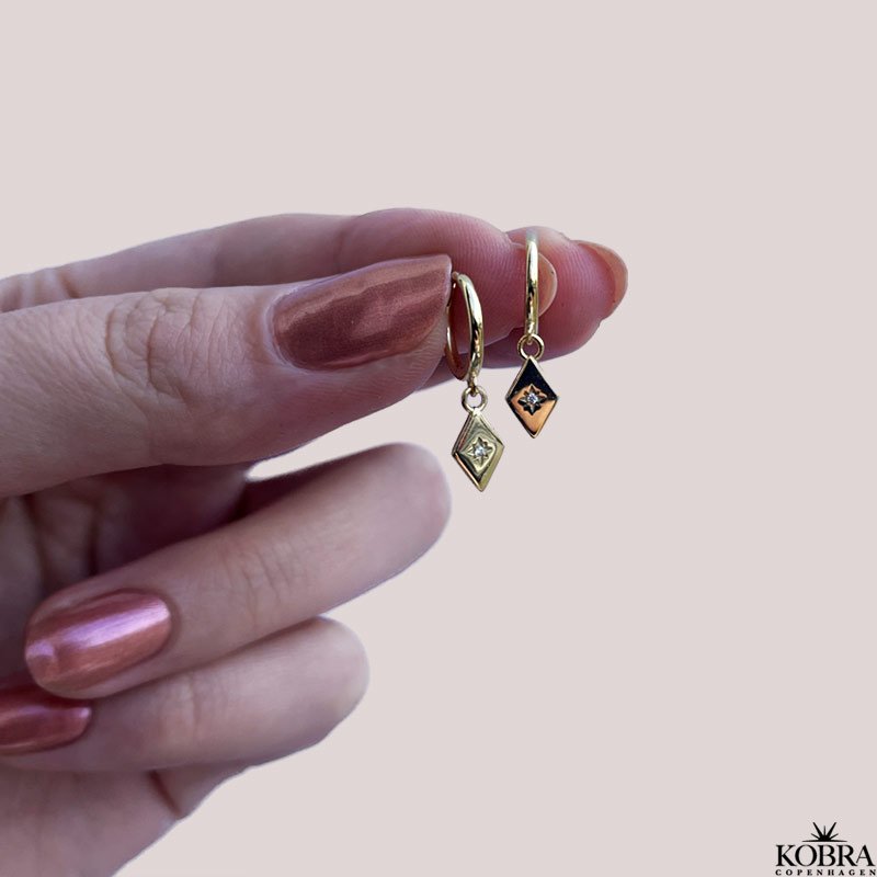 "Harlekin" 14 carat gold-plated earrings