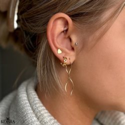 "Mini heart" small heart earrings in gold