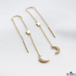 "Ayla" mne og stjerne reringe i guld