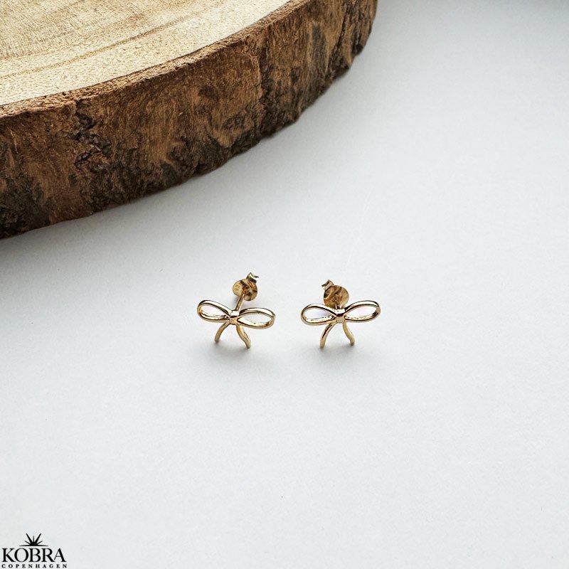 "Bow" 18k gold plated bow earrings