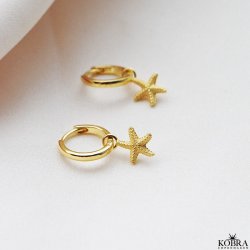 "Starfish" guld reringe med sstjerner