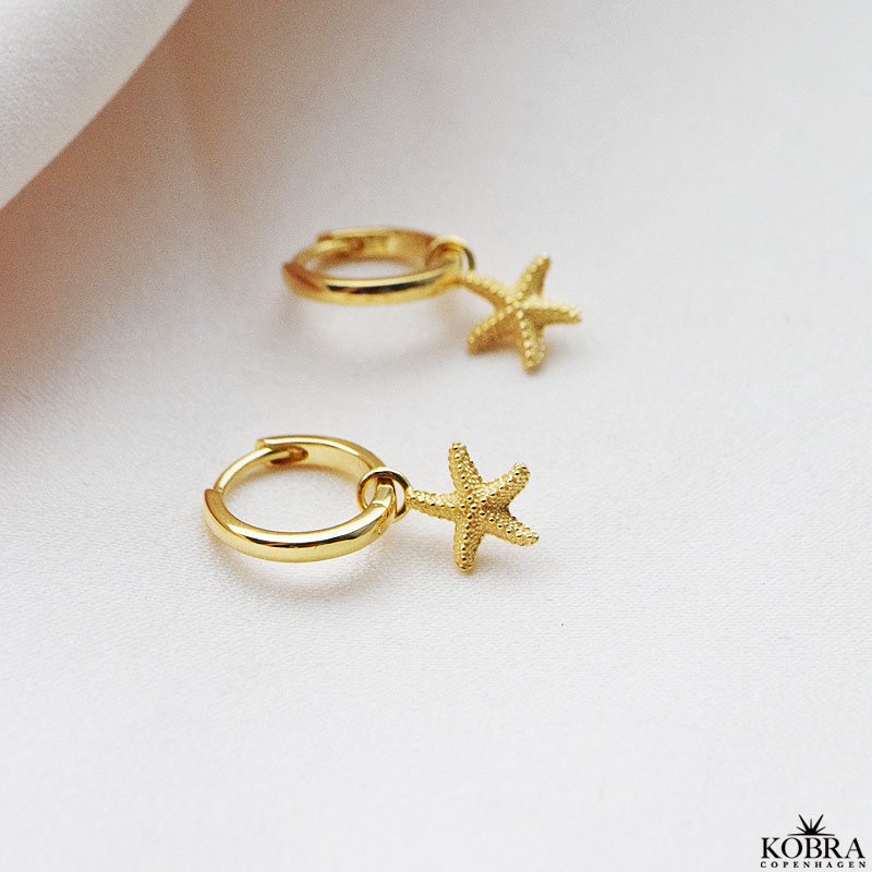 "Starfish" guld reringe med sstjerner