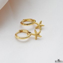 "Starfish" guld reringe med sstjerner